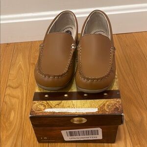 Footmates Brown Leather Loafers kids